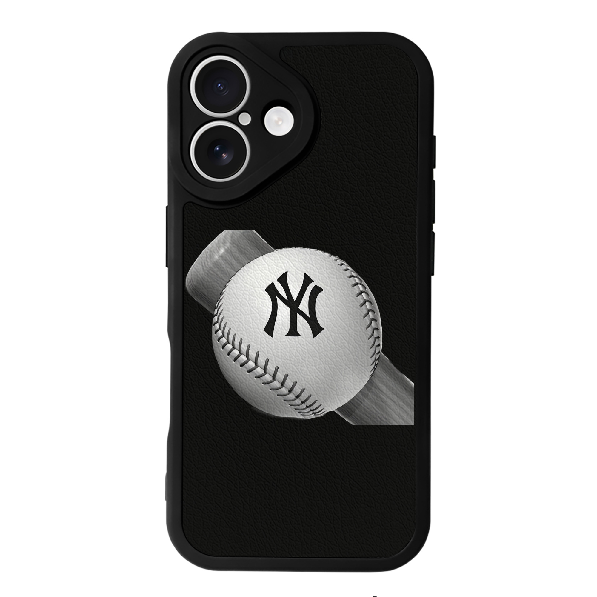 New York Yankees Baseball IPhone 16 Silicone Leather Case – UV Print, Lambskin Texture – Perfect Fit, Wireless Charging Compatible, Scratch Resistant, Precise Cutouts – Stylish Protection For IPhone 16
